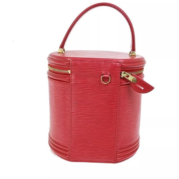 LOUIS VUITTON LV Logo Cannes Hand Vanity Bag Epi Leather Red M48037 35EC873 - Picture 3 of 16